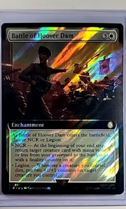 MTG Magic The Gathering Fallout Extended Art Surge Foil 892 Battle of Hoover Dam - Image 1