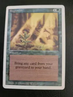Regrowth 3rd Third Edition Revised 3ED MTG Magic English Green LP - Image 1