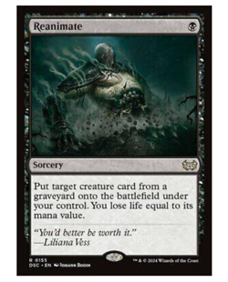 Reanimate #155 Duskmourn House of Horror Commander DSC MTG Magic Rare NM - Image 2