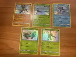Pokemon lot of 5 shiny cards Lucario Vulpix Rowlet Scyther Pheromosa fates sv94 - Image 1