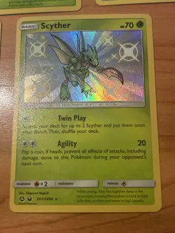 Pokemon lot of 5 shiny cards Lucario Vulpix Rowlet Scyther Pheromosa fates sv94 - Image 5