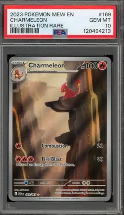 Pokemon Charmeleon 151 MEW EN Illustration Rare #169 PSA 10 Gem Mint - Image 1