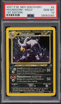 Pokemon PSA 10 1ST NEO DISCOVERY HOUNDOOM 4/75 - GEM MINT - Image 1