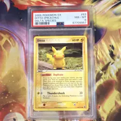 Pokemon TCG Delta Species Ditto (Pikachu) 63/113 PSA 8 Regular Common 2005 - Image 1
