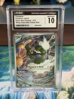 CGC 10 Tornadus 210 White Flare Illustration Rare Black Star Promo Pokemon - Image 1