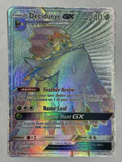 Pokemon TCG Decidueye GX 2017 Sun&Moon Guardians Rising 146/145 Holo Secret Rare - Image 1