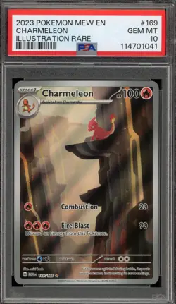 Pokemon Charmeleon 151 MEW EN Illustration Rare #169 PSA 10 Gem Mint - Image 1