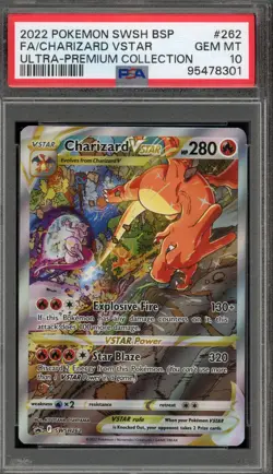 Pokemon Charizard VSTAR Ultra-Premium Coll. Full Alt Art Promo SWSH262 PSA 10 - Image 1