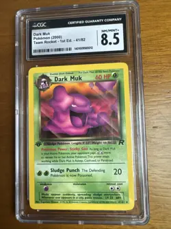 CGC 8.5 Dark Muk Non-Holo 1st Edition Team Rocket 41/82 Pokemon 2000 NM-MINT+ - Image 1