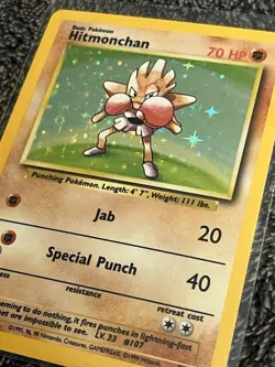 1999 Pokemon HITMONCHAN 007/102 Base Set Holo - Image 5