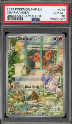 Pokemon Charmander Obsidian Flames ETB Promo SVP EN 044 PSA 10 Gem Mint - Image 1