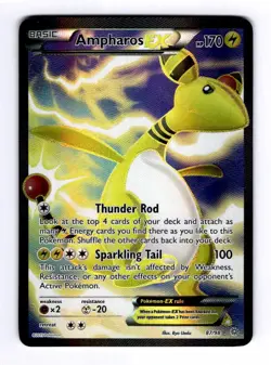 Ampharos EX (87 Full Art) XY - Ancient Origins #87 Ultra Rare Holo NM Pokemon - Image 1