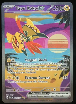 Pokemon TCG Tapu Koko EX Holo Special Illustration Rare Full Art S&M 247/182 NM - Image 1
