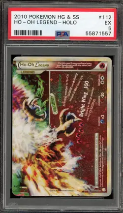 Pokemon Ho-Oh Legend Bottom HeartGold & SoulSilver Holo Ultra Rare #112 PSA 5 - Image 1