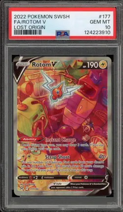 Pokemon Rotom V Lost Origin Full Alt Art #177 PSA 10 Gem Mint - Image 1