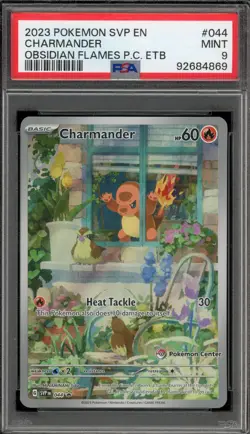 Pokemon Charmander Obsidian Flames ETB Promo SVP EN 044 PSA 9 Mint - Image 1