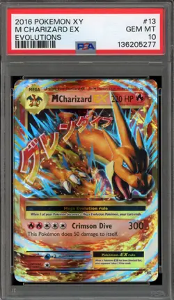 Pokemon M Charizard EX XY Evolutions Holo Rare #13 PSA 10 Gem Mint - Image 1