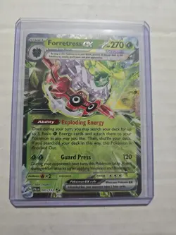 Pokemon TCG Forretress ex Scarlet & Violet: Paldean Fates 002/091 Holo Double... - Image 1