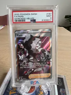 2020 Pokemon Darkness Ablaze 187 Full Art Piers PSA 9 MINT - Image 1
