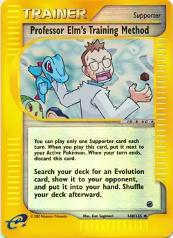 Professor Elm's Training Method - 148/165 - Reverse Holo LP TCG Pokemon - Image 1