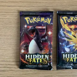 Pokemon Hidden Fates Booster Pack x4 Complete Art Set - Factory Sealed - Image 2