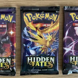Pokemon Hidden Fates Booster Pack x4 Complete Art Set - Factory Sealed - Image 3