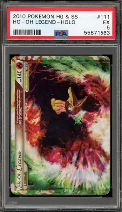 Pokemon Ho-Oh Legend Top HeartGold & SoulSilver Holo Ultra Rare #111 PSA 5 - Image 1