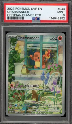 Pokemon Charmander Obsidian Flames ETB Promo SVP EN 044 PSA 9 Mint - Image 1