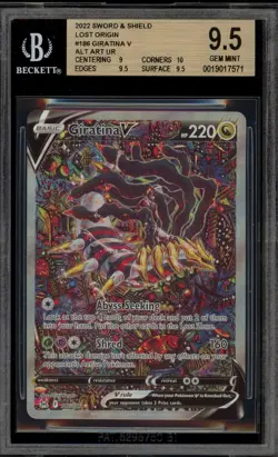 Pokemon Giratina V Lost Origin Full Alt Art #186 BGS 9.5 Gem Mint - Image 1