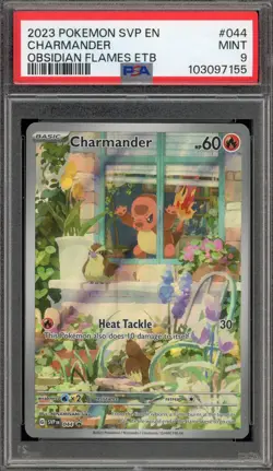 Pokemon Charmander Obsidian Flames ETB Promo SVP EN 044 PSA 9 Mint - Image 1