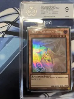 YuGiOh 2022 Dark Magician Girl GFP2-EN177 PGS 9 Ghost Rare 1st Edition - Image 3