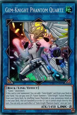 EXFO-EN092 GEM-KNIGHT PHANTOM QUARTZ SUPER RARE 1ST EDITION YuGiOh CARD - Image 1