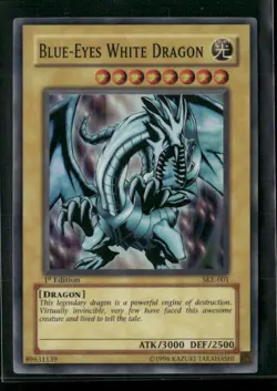 Blue-Eyes White Dragon #SKE-001 Yugioh 1st Edition Super Rare - Image 1