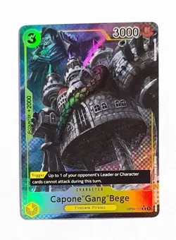 Capone Gang Bege ~ One Piece Kingdoms of Intrigue ~ Alternate Art Foil OP04-100 - Image 1