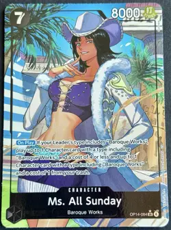 One Piece The Azure Sea’s Seven Ms. All Sunday OP14-084 Alt Art NM English - Image 1