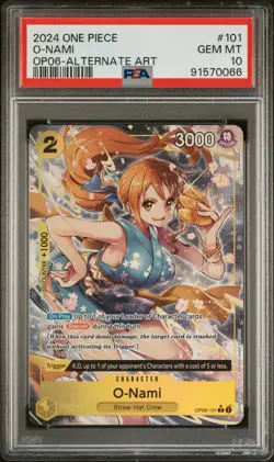 2024 O-Nami Alternate Art OP06-101 One Piece English PSA 10 - Image 1