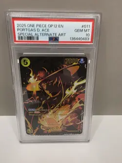 2025 ONE PIECE OP12-LEGACY OF THE MASTER #011 PORTGAS D. ACE PSA 10 - Image 3