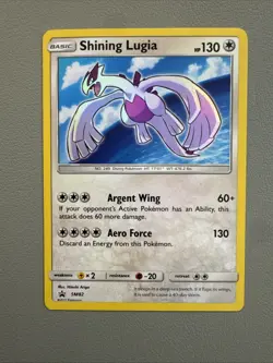 Pokemon TCG Shining Lugia Card Sun & Moon SM82 Black Star Promo - MINT CONDITION - Image 1