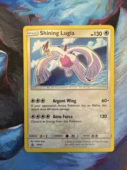 Pokemon TCG Shining Lugia Card Sun & Moon SM82 Black Star Promo - MINT CONDITION - Image 1