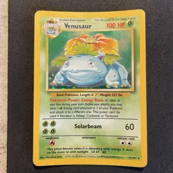 Venusaur 15/102 Pokemon Card TCG Base Set Unlimited Holo Rare HP - Image 2