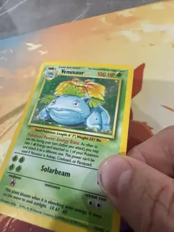 Venusaur 15/102 Holo Rare Base Set Unlimited - VINTAGE WOTC TCG Pokemon Card - Image 5