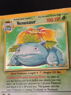 Venusaur 15/102 Holo Rare Base Set Unlimited - VINTAGE - WOTC TCG Pokemon Card - Image 2
