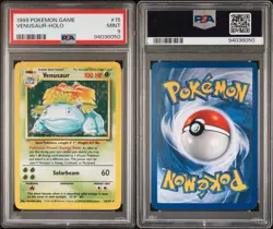 PSA 9 Mint Venusaur 15/102 Base Set 1999 WOTC Holo Rare Pokemon Card - Image 3