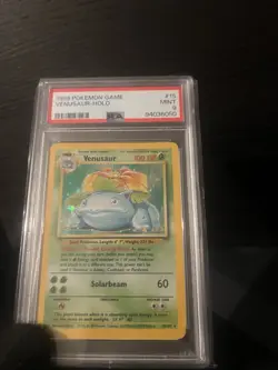 PSA 9 Mint Venusaur 15/102 Base Set 1999 WOTC Holo Rare Pokemon Card - Image 5