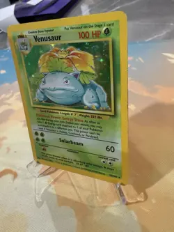 Venusaur 15/102 Holo Rare Base Set Unlimited - VINTAGE WOTC TCG Pokemon Card Dmg - Image 2