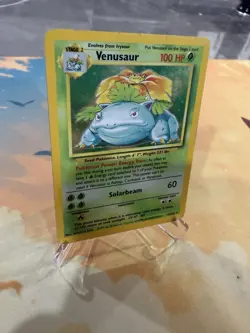 Venusaur 15/102 Holo Rare Base Set Unlimited - VINTAGE WOTC TCG Pokemon Card Dmg - Image 3