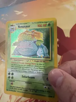 Venusaur 15/102 Holo Rare Base Set Unlimited - VINTAGE WOTC TCG Pokemon Card Dmg - Image 4