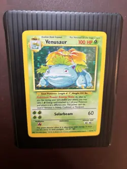 Pokemon TCG Card Venusaur Holo Rare Base Set 15/102 HP - Image 1