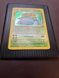 Pokemon TCG Card Venusaur Holo Rare Base Set 15/102 HP - Image 3