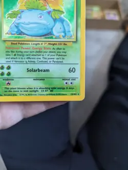 Venusaur 15/102 Pokemon Card TCG Base Set Unlimited Holo Rare - Image 3